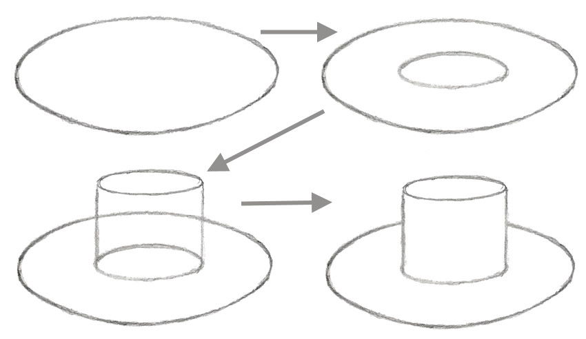 How to draw an elevated ellipse