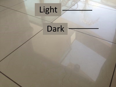 Example for transitions in values due to reflection