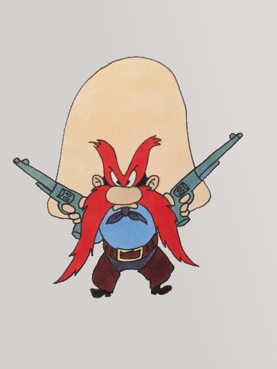 Looney Tunes cartoon character, Yosemite Sam drawing