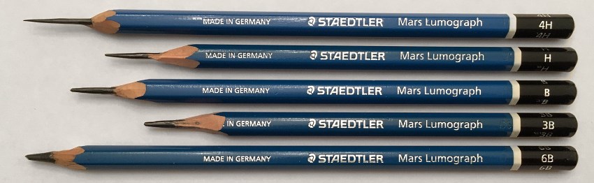 Staedtler Mars Lumograph drawing pencils