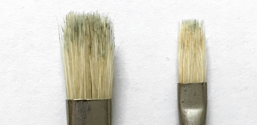 Flat bristle brushes for oil painting