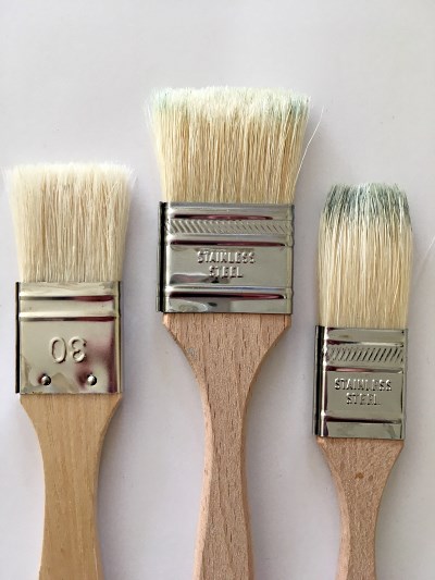 Hog bristle large flat paintbrushes