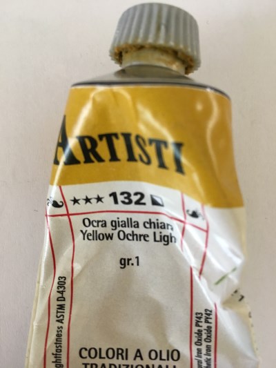 yellow ocher oil paint pigment