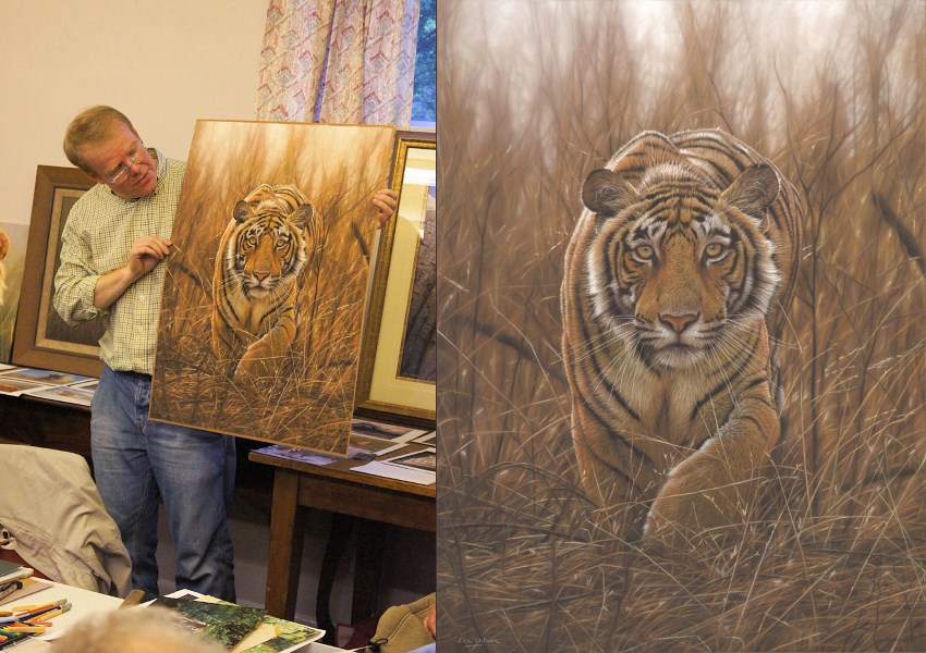 Eric Wilson and his tiger painting