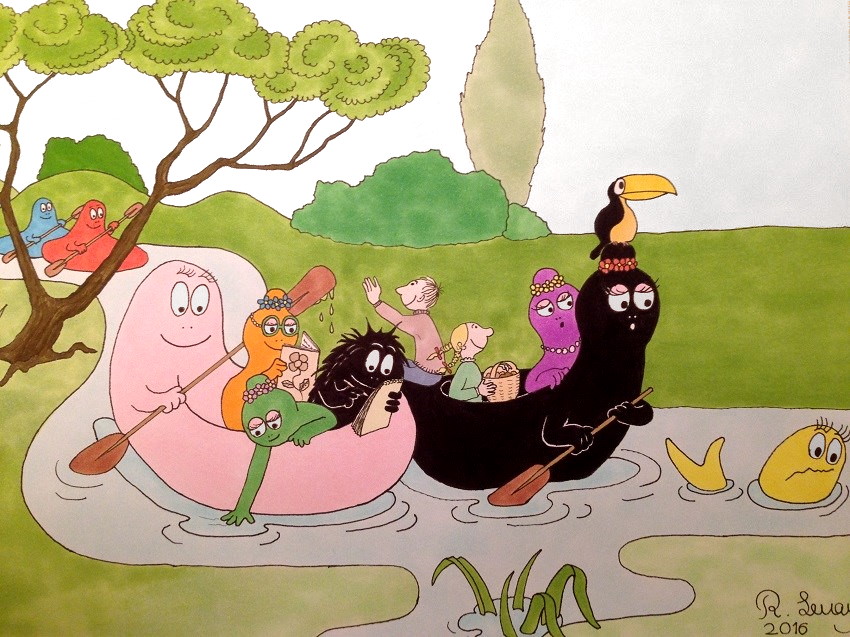 Franco-Belgian comics drawing, Barbapapa & family