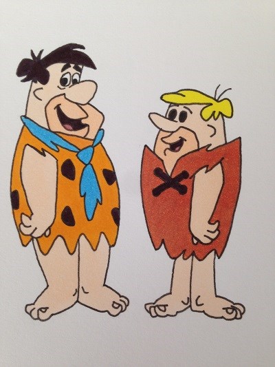 Cartoon characters drawing, The Flintstones