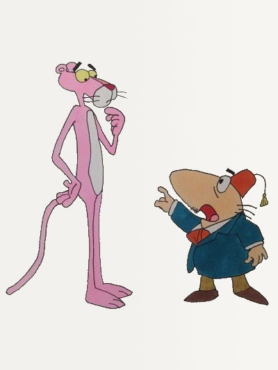 Cartoon character, the Pink Panther drawing