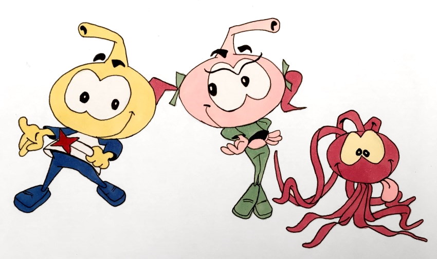 The Snorks drawing, nostalgic cartoon TV show