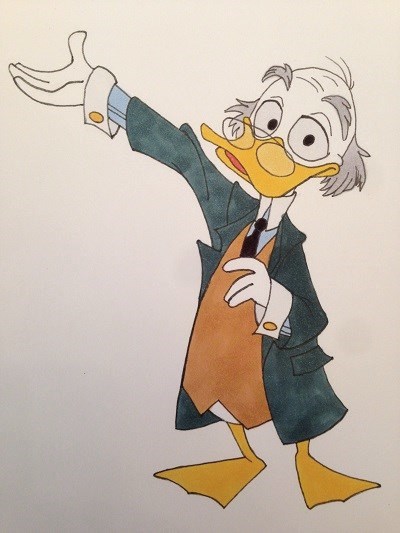 Drawing and painting of Ludwig Von Drake, Disney